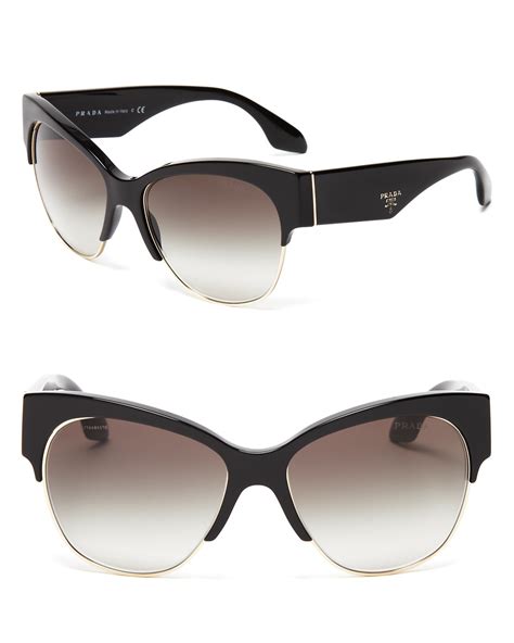 prada eyeglasses grey|59mm cat eye sunglasses Prada.